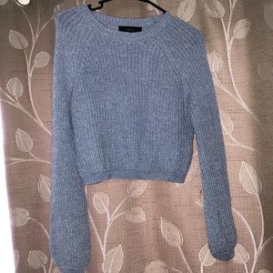 Forever 21 Cropped periwinkle sweater